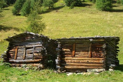 Alpine barn in Val Casies